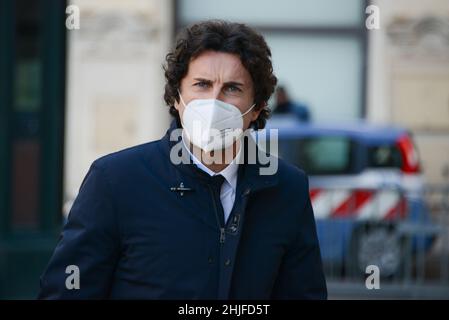 Rome, Roma, Italie, 29 janvier 2022,Danilo Tininelli lors du septième vote pour l'élection du Président de la République - Actualités Banque D'Images