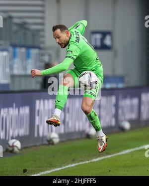 Wiesbaden, Allemagne.29th janv. 2022. Firo : 01/29/2022, Fuvuball, 3rd Bundesliga, saison 2021/2022, SV Wehen Wiesbaden - MSV Duisburg Marvin BAKALORZ, MSV/dpa/Alamy Live News Banque D'Images