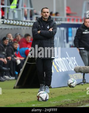 Wiesbaden, Allemagne.29th janv. 2022. Firo : 29th janvier 2022, Fuvuball, 3rd Bundesliga, saison 2021/2022,SV Wehen Wiesbaden - MSV Duisburg entraîneur Hagen SCHMIDT, Duisburg crédit: dpa/Alay Live News Banque D'Images