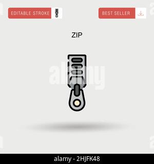 Icône vecteur simple zip. Illustration de Vecteur