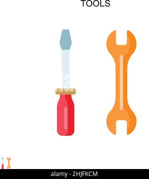 Outils icône de vecteur simple.Modèle de conception de symbole d'illustration pour élément d'interface utilisateur Web mobile. Illustration de Vecteur