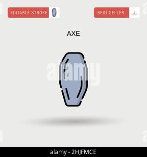 Icône de vecteur simple AX. Illustration de Vecteur