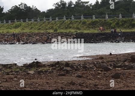 Mare aux Vacoas est le plus grand réservoir de l'île Maurice.Il est situé à Plaines Wilhems Banque D'Images