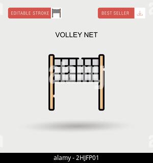 Icône de vecteur simple de volley net. Illustration de Vecteur