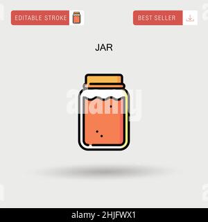 Icône de vecteur simple JAR. Illustration de Vecteur