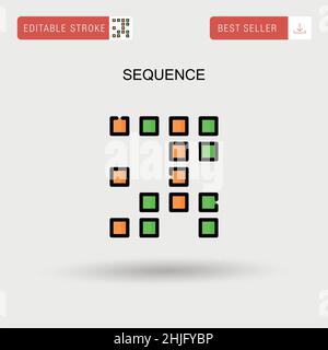 Icône de vecteur simple de séquence. Illustration de Vecteur