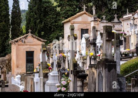 Cimetière municipal de Genova, Majorque, Iles Baléares, Espagne Banque D'Images