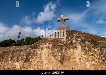 Cimetière Alaró, Majorque, Iles Baléares, Espagne Banque D'Images