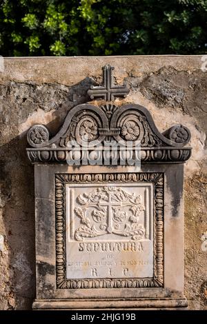 Cimetière Alaró, Majorque, Iles Baléares, Espagne Banque D'Images