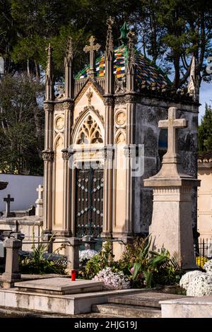 Cimetière Alaró, Majorque, Iles Baléares, Espagne Banque D'Images