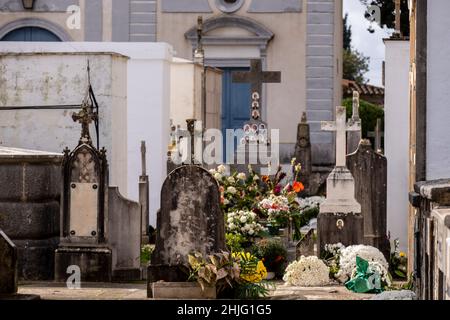 Cimetière Alaró, Majorque, Iles Baléares, Espagne Banque D'Images