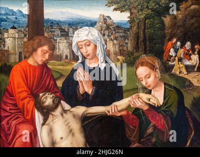 Ambrosius Benson, Pietà au pied de la croix, 1530, huile sur panneau de chêne, Museo de Bellas Artes, Bilbao, Espagne Banque D'Images