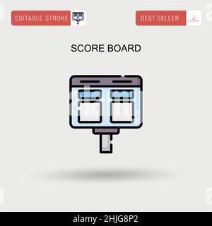Icône de vecteur simple du tableau de scores. Illustration de Vecteur