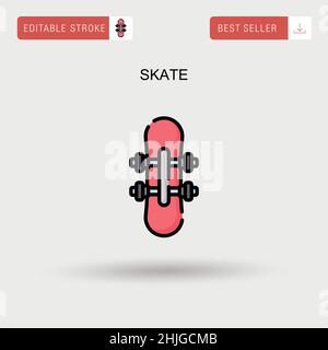 Icône de vecteur simple Skate. Illustration de Vecteur