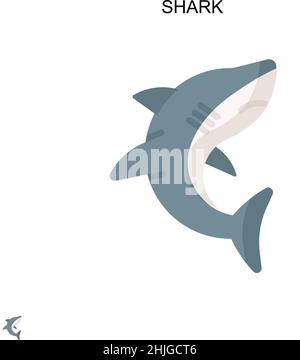 Icône de vecteur simple Shark.Modèle de conception de symbole d'illustration pour élément d'interface utilisateur Web mobile. Illustration de Vecteur