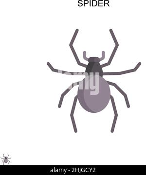 Icône de vecteur simple Spider.Modèle de conception de symbole d'illustration pour élément d'interface utilisateur Web mobile. Illustration de Vecteur