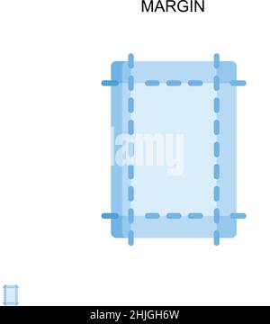 Icône de vecteur simple de marge.Modèle de conception de symbole d'illustration pour élément d'interface utilisateur Web mobile. Illustration de Vecteur