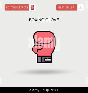 Icône de vecteur simple de gant de boxe. Illustration de Vecteur