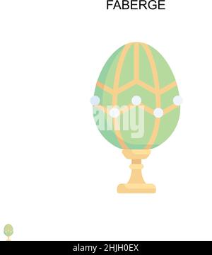 Icône de vecteur simple Faberge.Modèle de conception de symbole d'illustration pour élément d'interface utilisateur Web mobile. Illustration de Vecteur