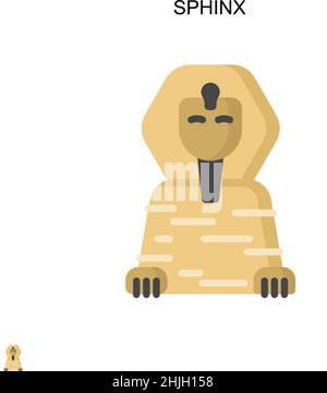 Icône de vecteur simple Sphinx.Modèle de conception de symbole d'illustration pour élément d'interface utilisateur Web mobile. Illustration de Vecteur