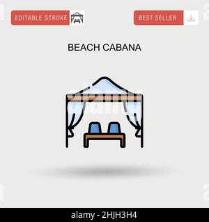 Icône de vecteur simple Beach Cabana. Illustration de Vecteur