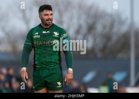 Galway, Irlande.30th janvier 2022.Sammy Arnold du Connacht lors du match de rugby 11 du Championnat des États-Unis entre Connacht Rugby et Glasgow Warriors au Sportsground de Galway, Irlande, le 29 janvier 2022 (photo par Andrew SURMA/ Credit: SIPA USA/Alay Live News Banque D'Images