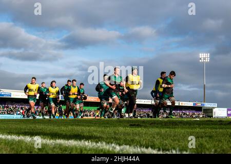 Galway, Irlande.30th janvier 2022.Les joueurs de Connacht lors du match de rugby 11 du championnat United Rugby, entre Connacht Rugby et Glasgow Warriors au Sportsground de Galway, Irlande, le 29 janvier 2022 (photo par Andrew SURMA/ Credit: SIPA USA/Alay Live News Banque D'Images