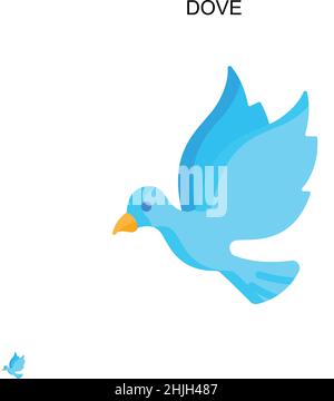 Icône de vecteur simple Dove.Modèle de conception de symbole d'illustration pour élément d'interface utilisateur Web mobile. Illustration de Vecteur