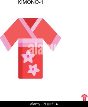 Icône de vecteur simple Kimono-1.Modèle de conception de symbole d'illustration pour élément d'interface utilisateur Web mobile. Illustration de Vecteur