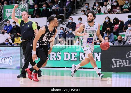 Jeremy SENGLIN (30) de Nanterre 92 lors du championnat français, BetClic ELITE basketball match entre Nanterre 92 et LDLC ASVEL le 29 janvier 2022 au Palais des Sports Maurice Thorez à Nanterre, France - photo Ann-Dee Lamour / CDP MEDIA / DPPI Banque D'Images