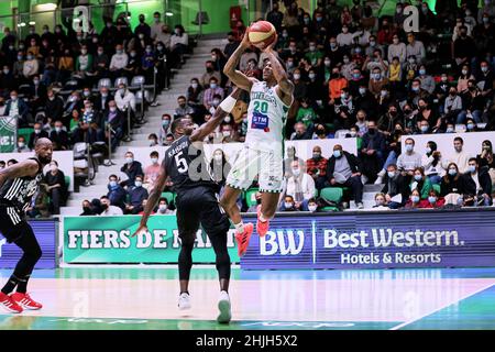 Thomas WIMBUSH (20) de Nanterre 92 lors du championnat français, BetClic Elite basketball match entre Nanterre 92 et LDLC ASVEL le 29 janvier 2022 au Palais des Sports Maurice Thorez à Nanterre, France - photo Ann-Dee Lamour / CDP MEDIA / DPPI Banque D'Images