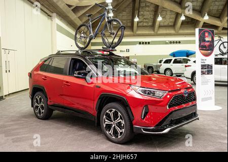 Baltimore, États-Unis.28th janvier 2022.28 janvier 2022 - Baltimore, MD, États-Unis : un 2021 RAV4 de premier choix au Maryland Auto Show.(Photo de Michael Brochstein/Sipa USA) crédit: SIPA USA/Alay Live News Banque D'Images