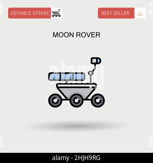 Icône de vecteur simple Moon rover. Illustration de Vecteur