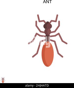 Icône de vecteur simple ANT.Modèle de conception de symbole d'illustration pour élément d'interface utilisateur Web mobile. Illustration de Vecteur