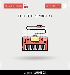 Icône de vecteur simple à clavier électrique. Illustration de Vecteur