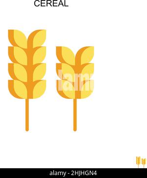 Icône de vecteur simple de céréales.Modèle de conception de symbole d'illustration pour élément d'interface utilisateur Web mobile. Illustration de Vecteur