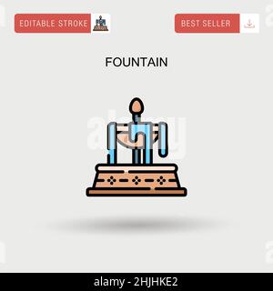Icône vectorielle simple Fountain. Illustration de Vecteur