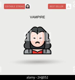 Vampire simple vecteur icône. Illustration de Vecteur