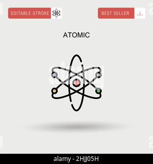 Icône de vecteur atomique simple. Illustration de Vecteur