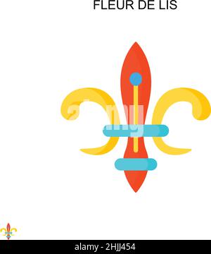 Icône vecteur simple Fleur de lis.Modèle de conception de symbole d'illustration pour élément d'interface utilisateur Web mobile. Illustration de Vecteur