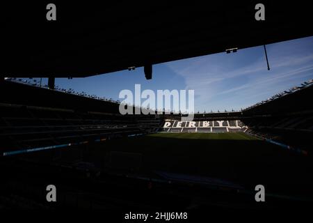 Derby, Royaume-Uni.30th janvier 2022.Vue générale à l'intérieur du stade avant le match de championnat Sky Bet au Pride Park Stadium, Derby.Crédit photo à lire: Isaac Parkin/Sportimage crédit: Sportimage/Alay Live News crédit: Sportimage/Alay Live News Banque D'Images