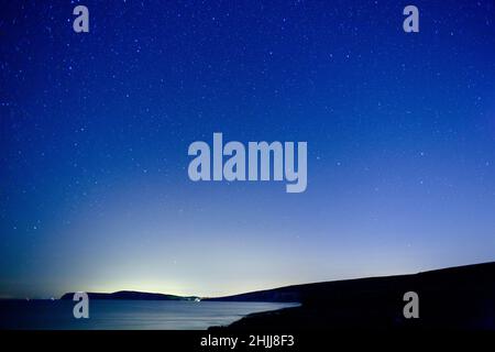 Stars,Tennyson,Down,Freshwater,Bay,Compton,Bay,Isle of Wight,England,UK,Britain,British, Banque D'Images