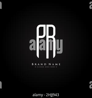 Lettre initiale PR logo - logo minimal d'entreprise pour Alphabet P et R. Illustration de Vecteur