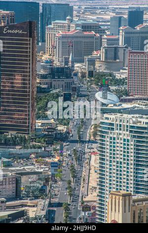 Las Vegas ou Vegas est la ville la plus peuplée de l'État du Nevada. Banque D'Images