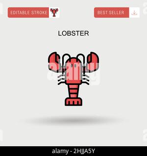 Homards simple vecteur icône. Illustration de Vecteur