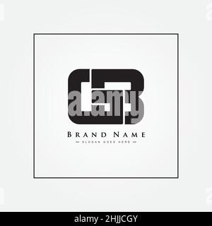 Logo lettre GB initial - logo simple d'entreprise Illustration de Vecteur