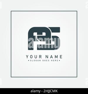 Lettre initiale EN TANT que logo - simple logo d'entreprise pour Alphabet A et S. Illustration de Vecteur