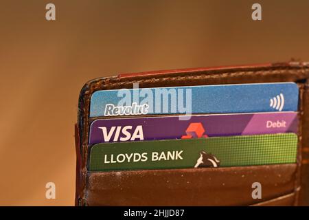 Révolution.Visa.Banque Lloyds.British Airways.Londres.ROYAUME-UNI.Janvier 2022. Banque D'Images