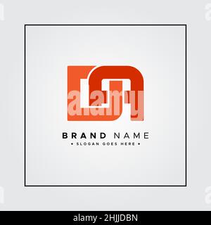 Lettre initiale logo DA - simple logo d'entreprise pour Alphabet D et A - Monogramme logo pour initiales de nom d'entreprise Illustration de Vecteur
