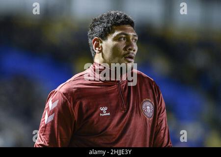 Warrington, Angleterre - 29 janvier 2022 - pendant la Ligue de rugby Betfred Super League friendly Warrington Wolves vs Wigan Warriors au stade Halliwell Jones, Warrington, Royaume-Uni Dean Williams Banque D'Images